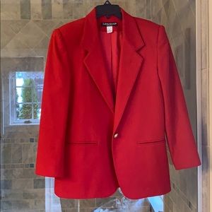 Red wool jacket size 6 petite